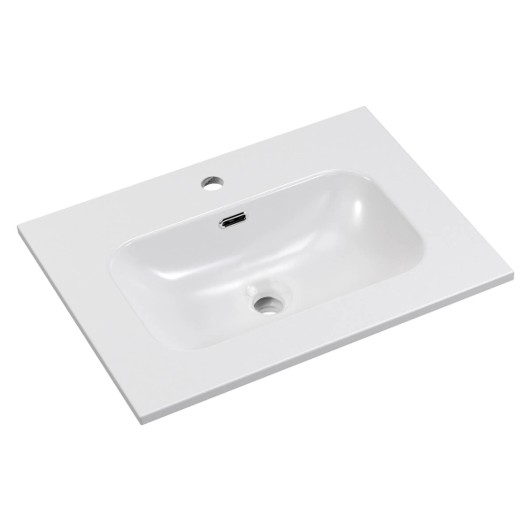 Umywalka jednokomorowa 60cm Biały Połysk FLY WHITE GLOSS UM 60-46 DP ( E-8073-60 ), Comad